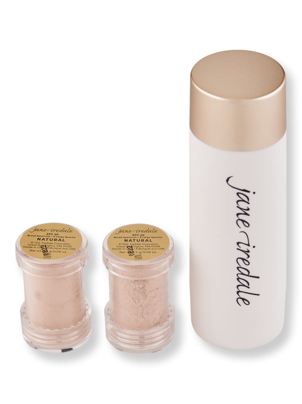 Jane Iredale Jane Iredale Amazing Base Loose Mineral Powder Refillable Brush SPF 20/15 with 2 Refills Tinted Moisturizers & Foundations Natural 