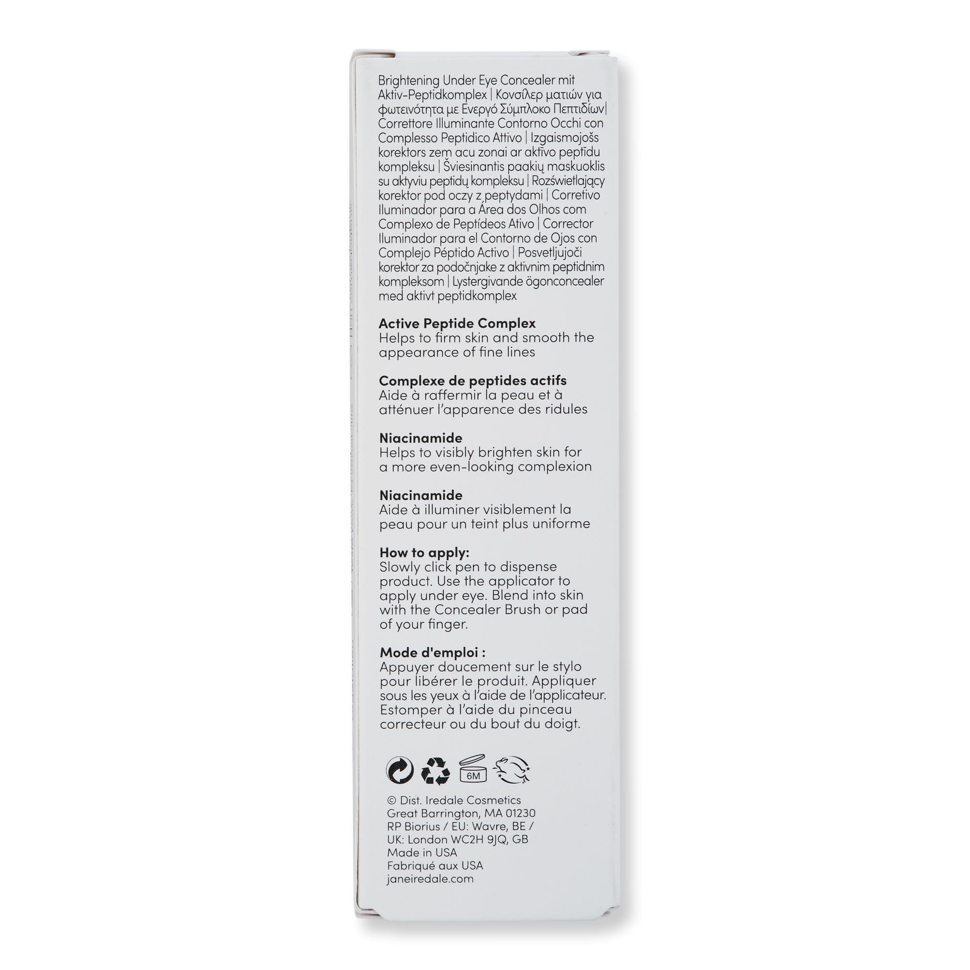 Jane Iredale Jane Iredale Skintuition Brightening Under Eye Concealer with Active Peptide Complex Face Concealers 