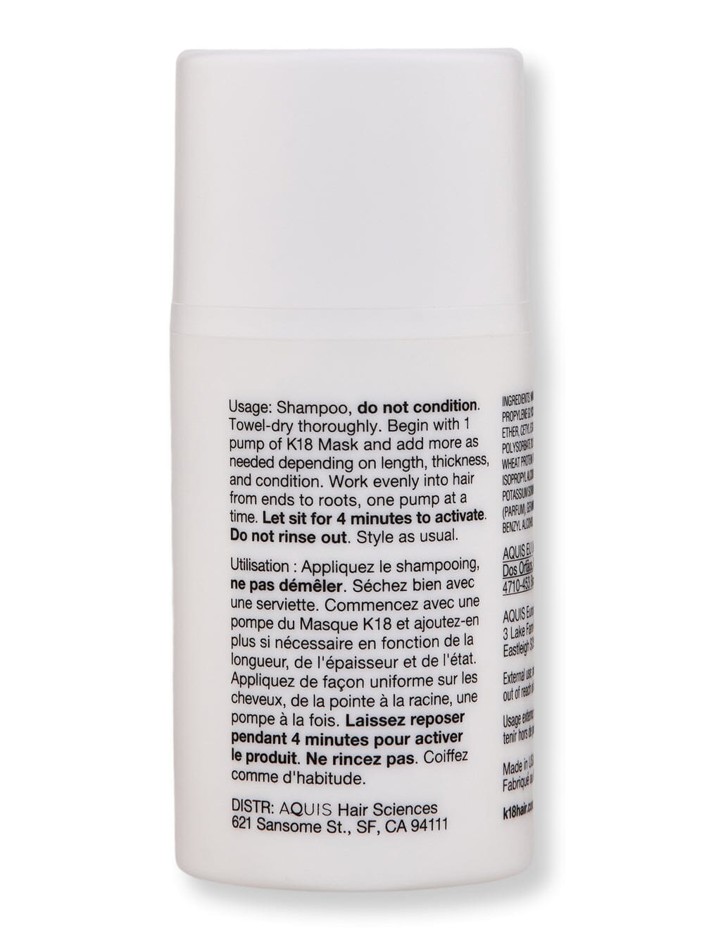 K18 K18 Leave-In Molecular Repair Hair Mask Hair Masques 