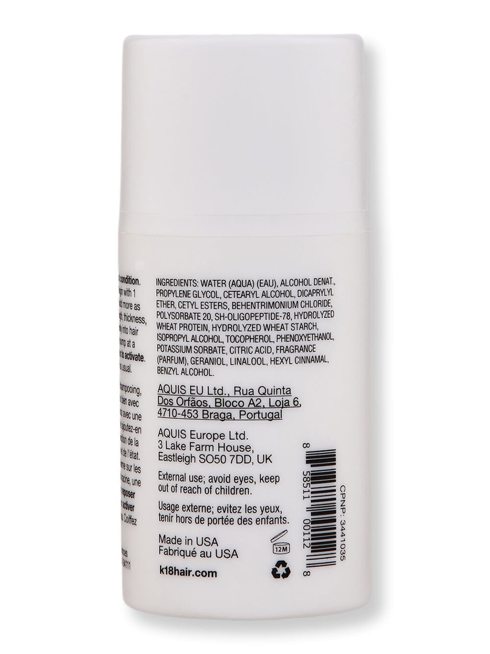 K18 K18 Leave-In Molecular Repair Hair Mask Hair Masques 