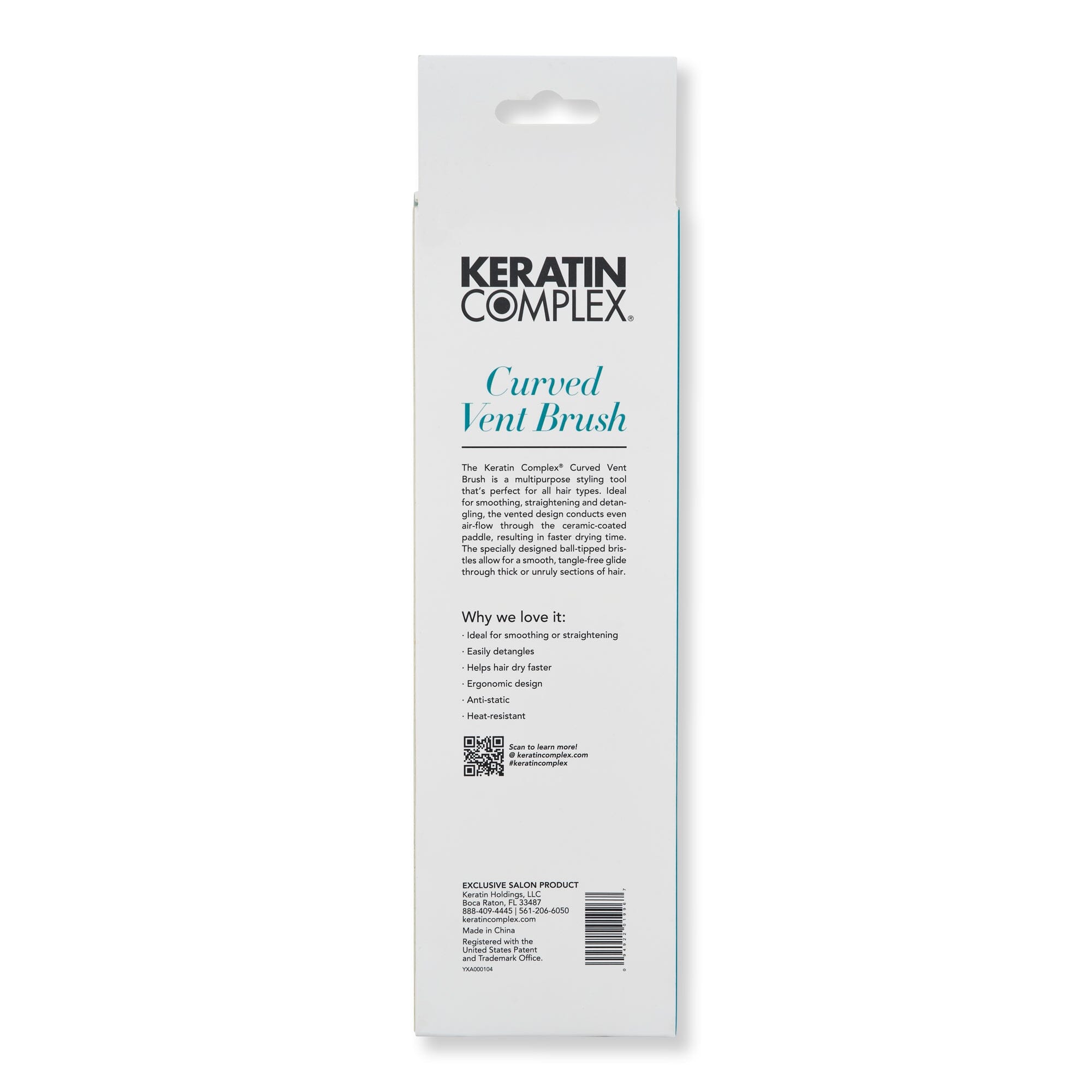 Keratin Complex Keratin Complex Curved Vent Brush Black Hair Brushes & Combs 