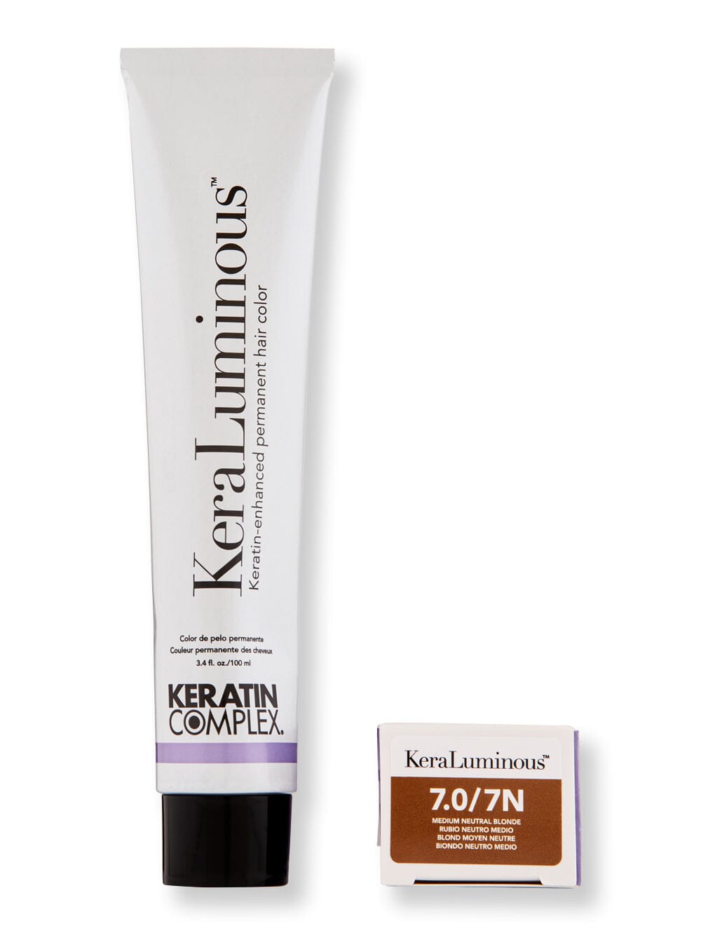 Keratin Complex Keratin Complex KeraLuminous Permanent Hair Color 3.4 oz 100 ml 7.0/7N Medium Neutral Blonde Hair Color 