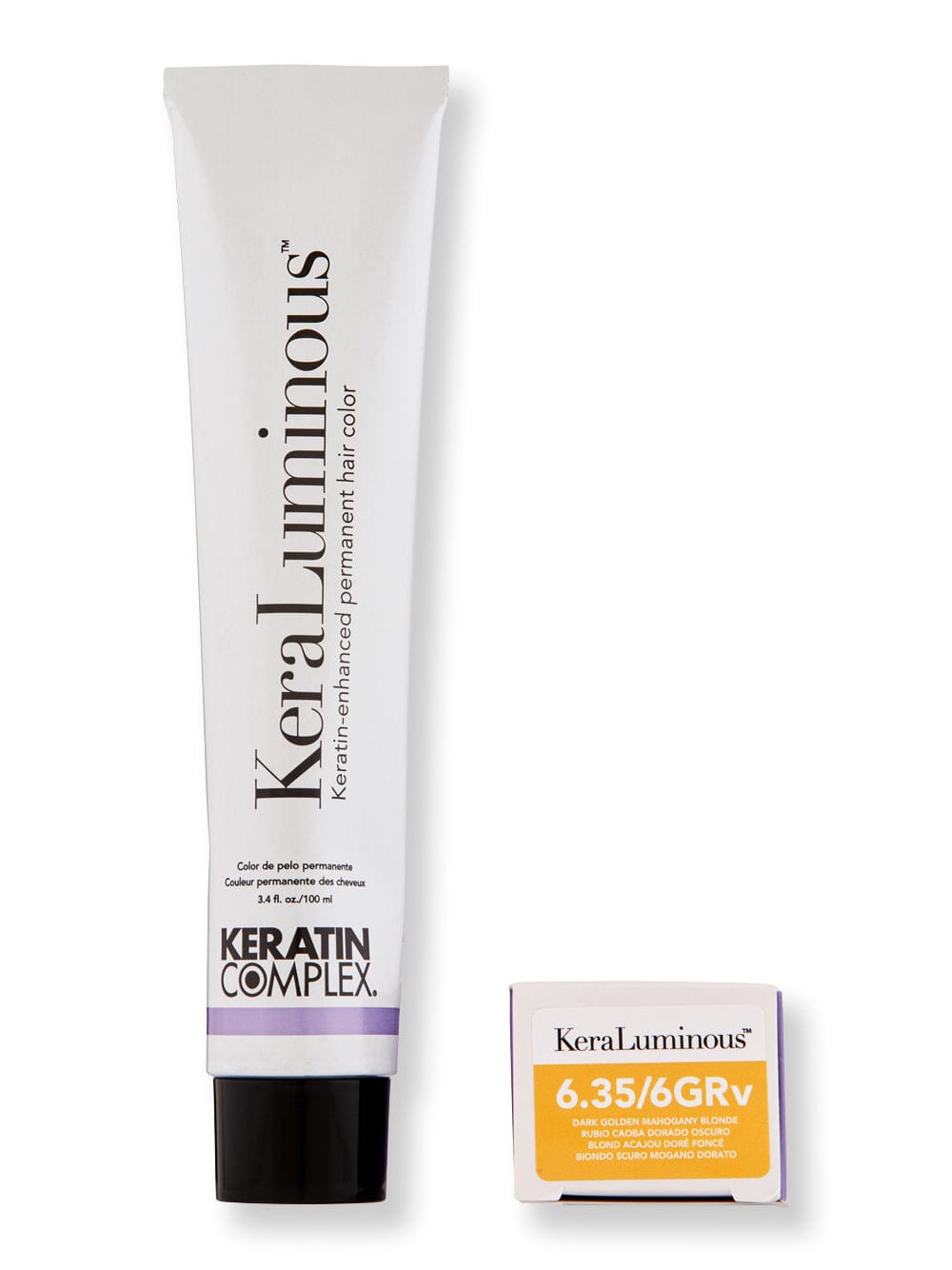 Keratin Complex Keratin Complex KeraLuminous Permanent Hair Color Hair Color 3.4 oz / 100 ml 6.35/6GRV Dark Gold Mahogany Blonde 
