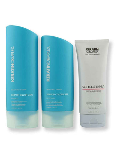 Keratin Complex Keratin Complex Keratin Color Care Shampoo & Conditioner 13.5 oz & Vanilla Bean Deep Conditioner 7 oz Hair Care Value Sets 