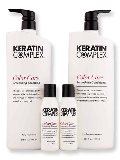 Keratin Complex Keratin Complex Keratin Color Care Shampoo & Conditioner 33.8 oz + Travel Valets Color Care Shampoo & Conditioner 3oz Hair Care Value Sets 