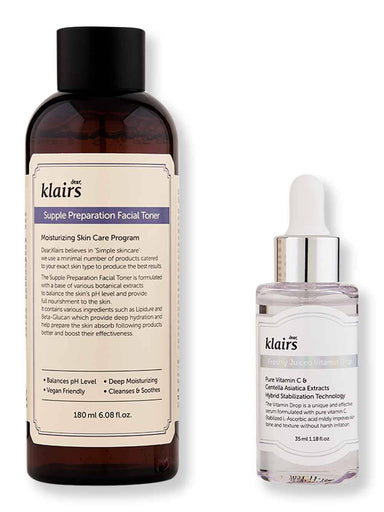 Klairs Klairs Freshly Juiced Vitamin Drop 35 ml & Supple Preparation Facial Toner 180 ml Skin Care Kits 