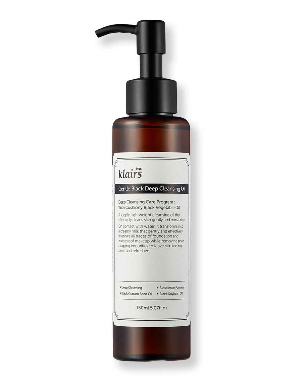 Klairs Klairs Gentle Black Deep Cleansing Oil 150 ml Face Cleansers 