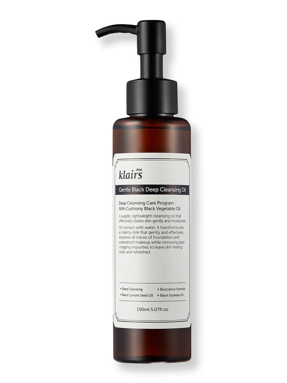 Klairs Klairs Gentle Black Deep Cleansing Oil Face Cleansers 150 ml 