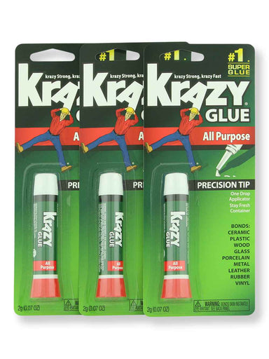 Krazy Glue Krazy Glue Super Glue All Purpose Precision Tip 3 ct 0.07 oz Nail Tools 