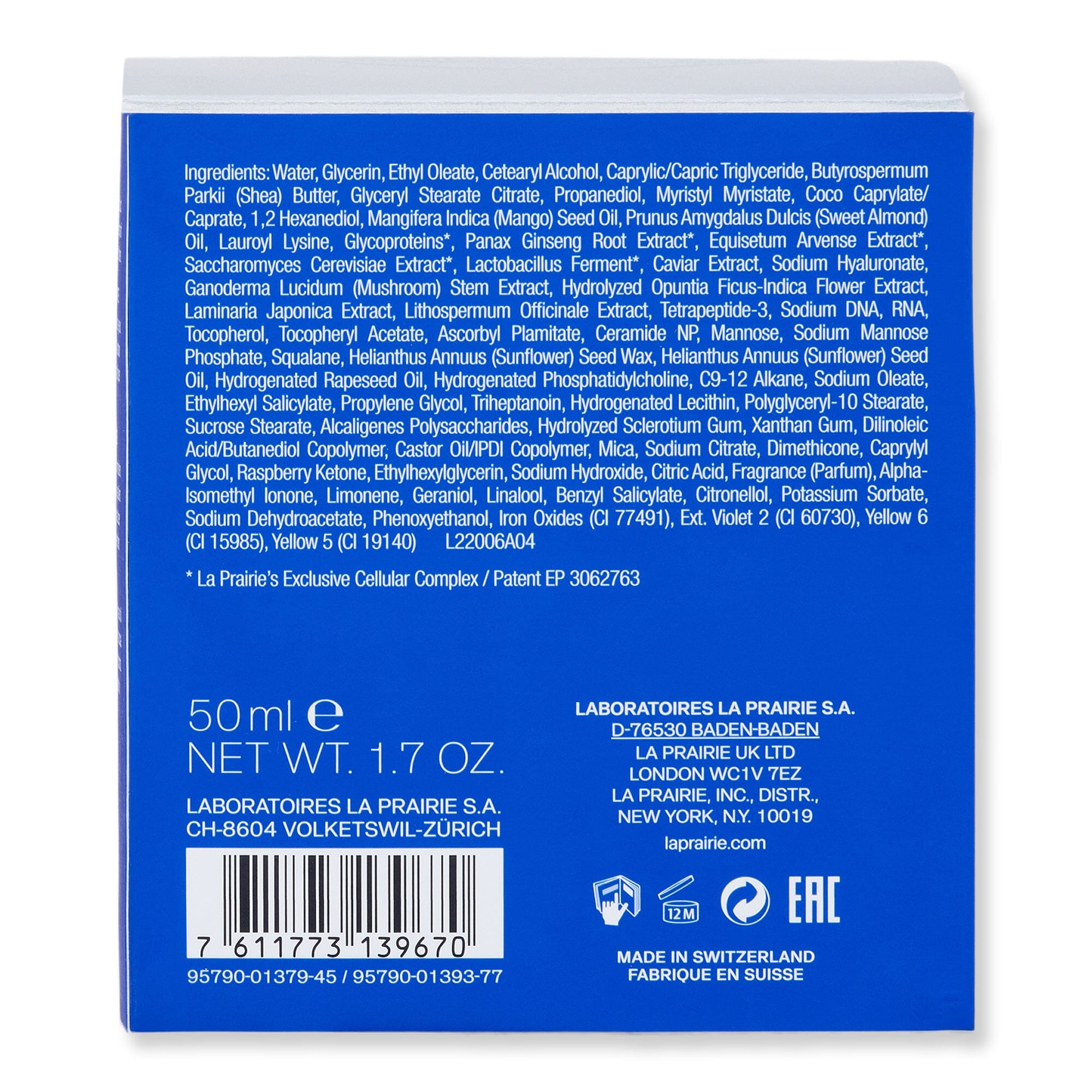 La Prairie La Prairie Skin Caviar Luxe Cream 1.7 oz 50 ml Face Moisturizers 