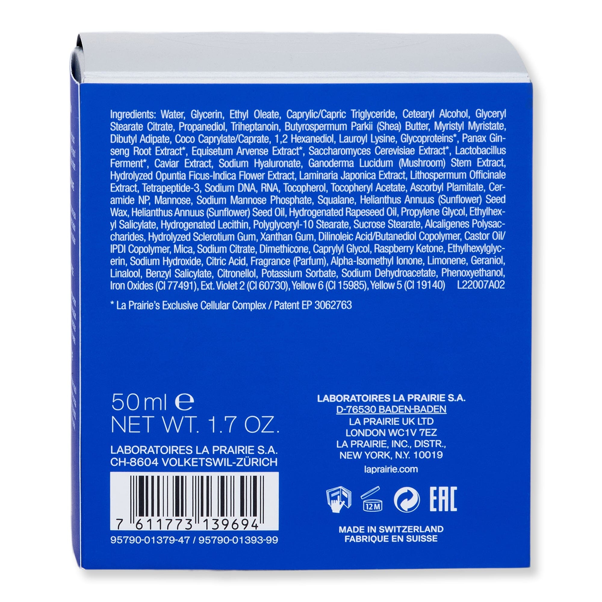 La Prairie La Prairie Skin Caviar Luxe Cream Sheer 1.7 oz 50 ml Face Moisturizers 