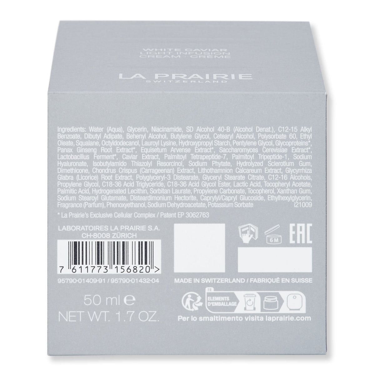 La Prairie La Prairie White Caviar Light Infusion Cream Face Moisturizers 