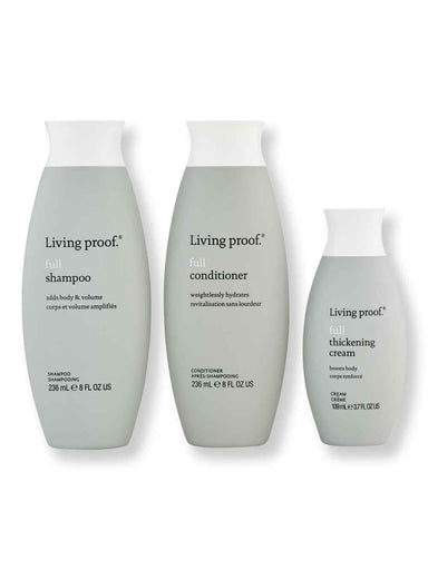 Living Proof Living Proof Full Shampoo & Conditioner 8 oz + Full Thickening Cream 3.7 oz Hair Care Value Sets 