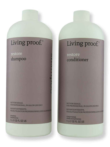 Living Proof Living Proof Restore Shampoo & Conditioner 32 oz Hair Care Value Sets 