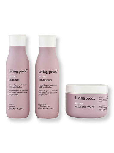 Living Proof Living Proof Restore Shampoo & Conditioner 8 oz + Mask Treatment 8 oz Hair Care Value Sets 