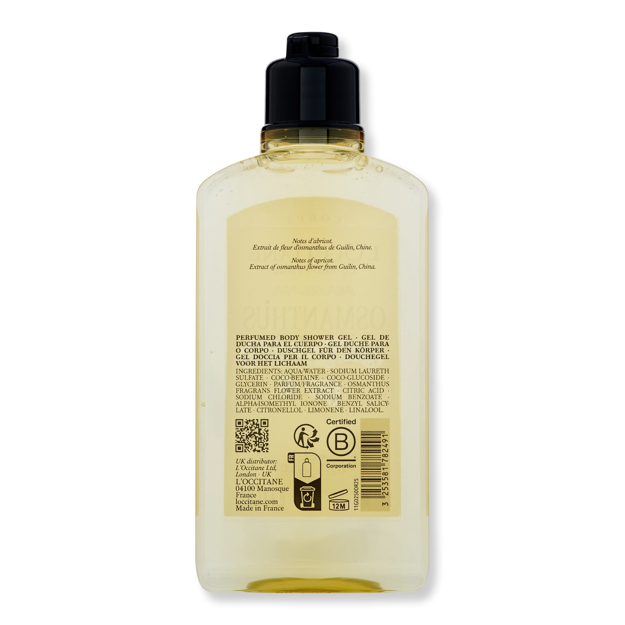 L'Occitane L'Occitane Osmanthus Abricot Perfumed Shower Gel Shower Gels & Body Washes 