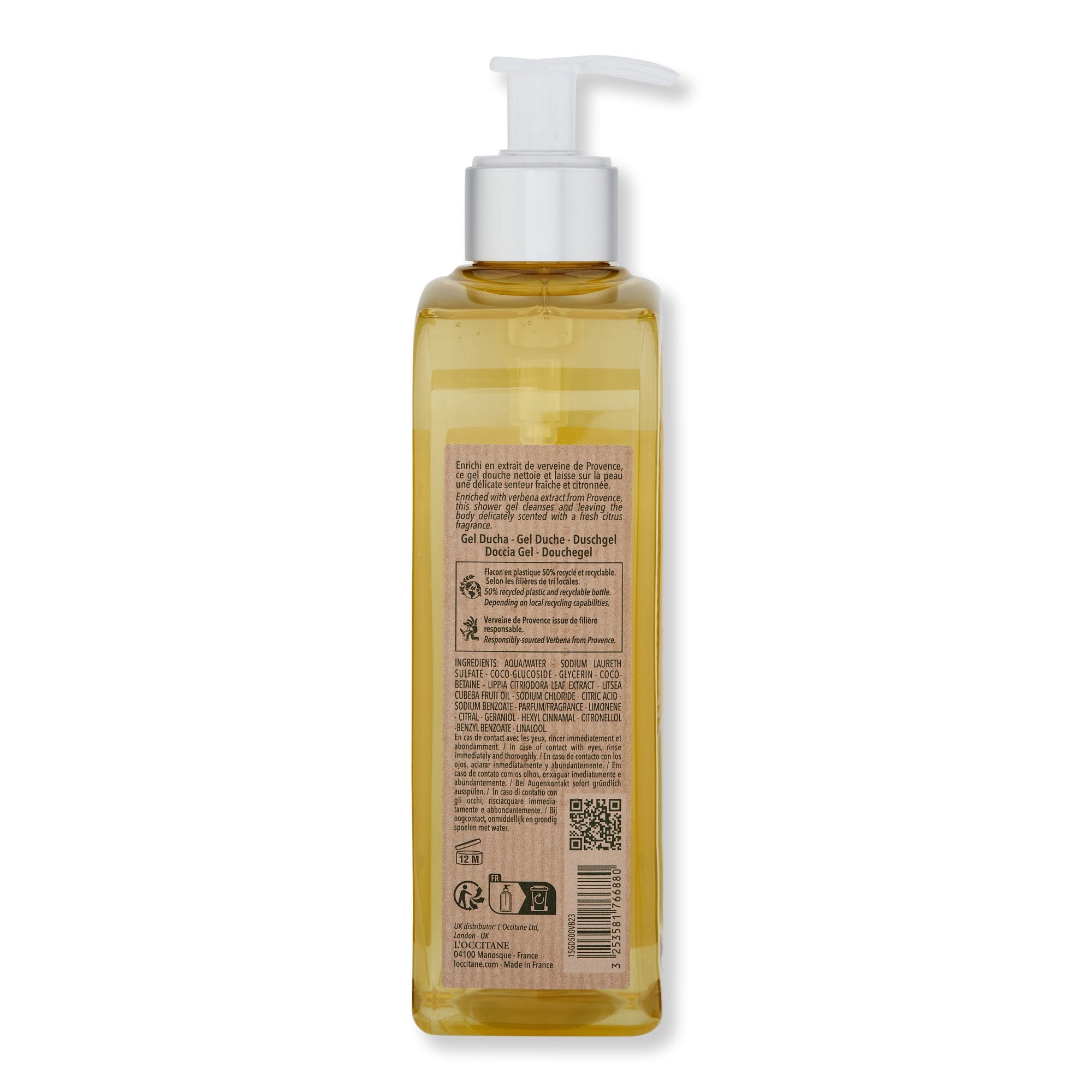 L'Occitane L'Occitane Verbena Shower Gel 16.9 fl oz Shower Gels & Body Washes 