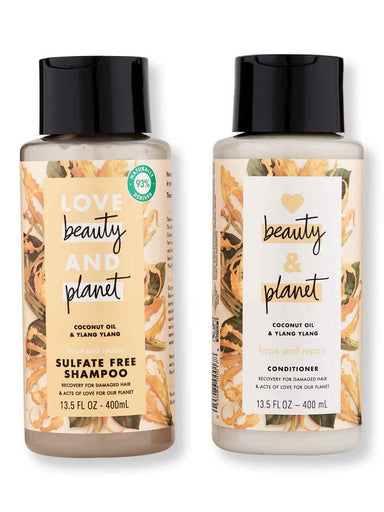 LOVE beauty AND planet LOVE beauty AND planet Coconut Oil & Ylang Ylang Shampoo & Conditioner 13.5 oz Hair Care Value Sets 