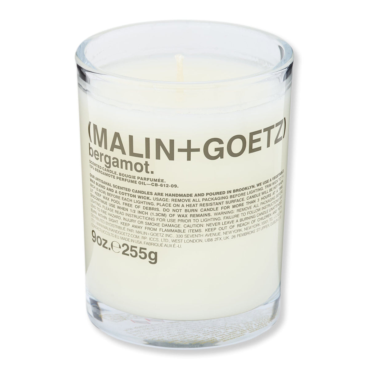 Malin + Goetz Malin + Goetz Bergamot Candle Candles & Diffusers 9 oz 