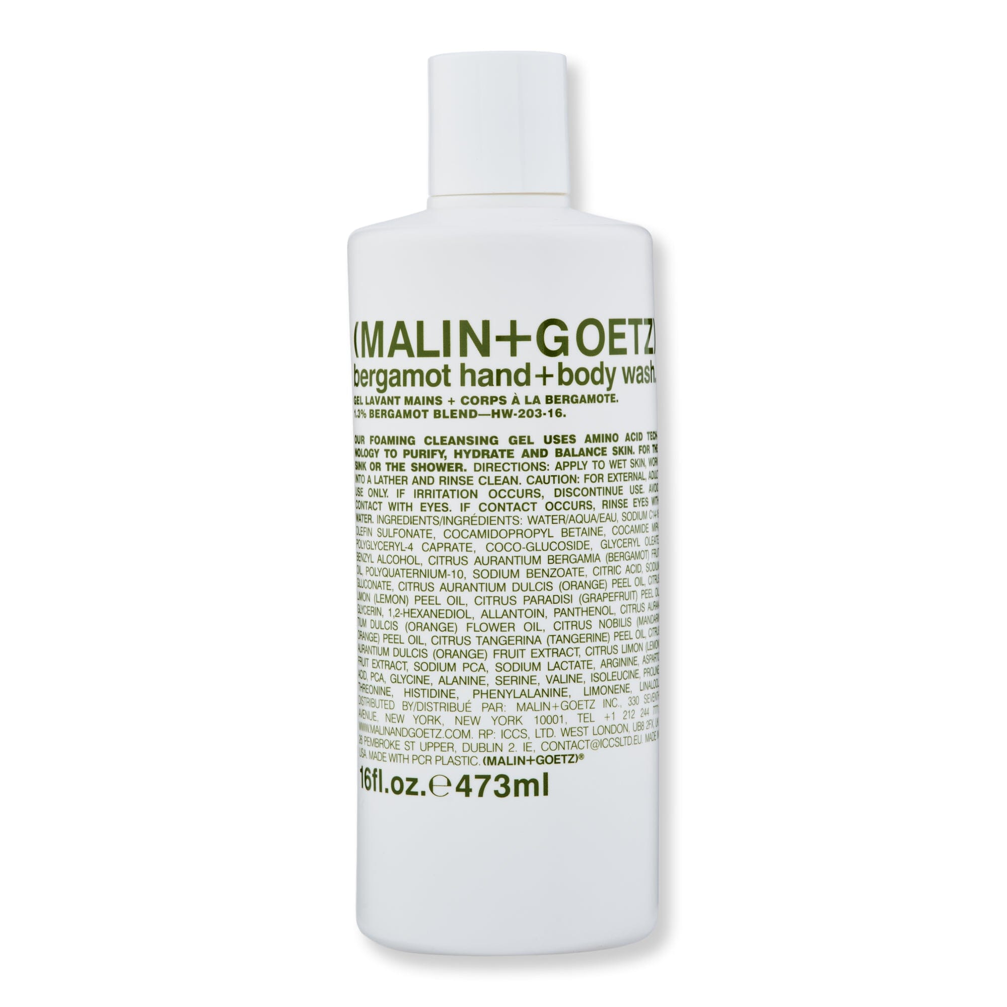 Malin + Goetz Malin + Goetz Bergamot Hand+Body Wash Shower Gels & Body Washes 16 oz / 473 ml 