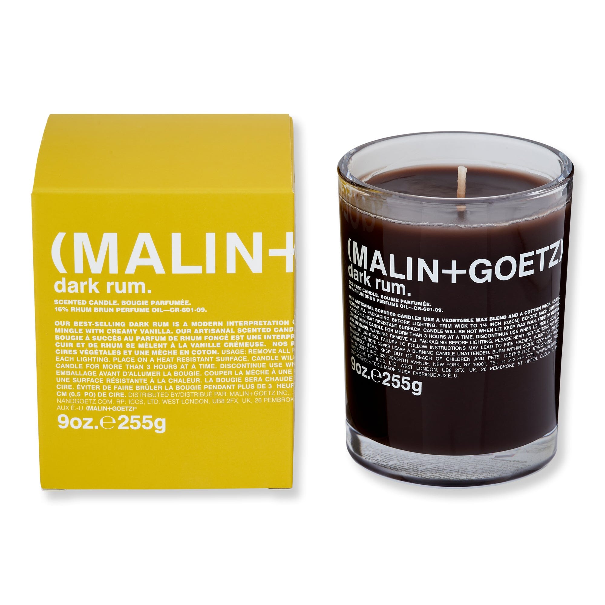 Malin + Goetz Malin + Goetz Dark Rum Candle Candles & Diffusers 