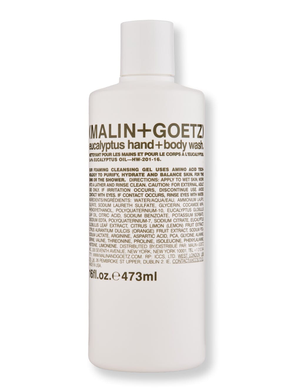Malin + Goetz Malin + Goetz Eucalyptus Hand+Body Wash Shower Gels & Body Washes 16 oz / 473 ml 