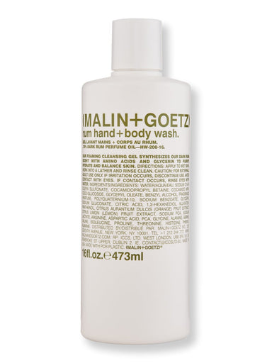 Malin + Goetz Malin + Goetz Rum Hand+Body Wash 16 oz 473 ml Shower Gels & Body Washes 