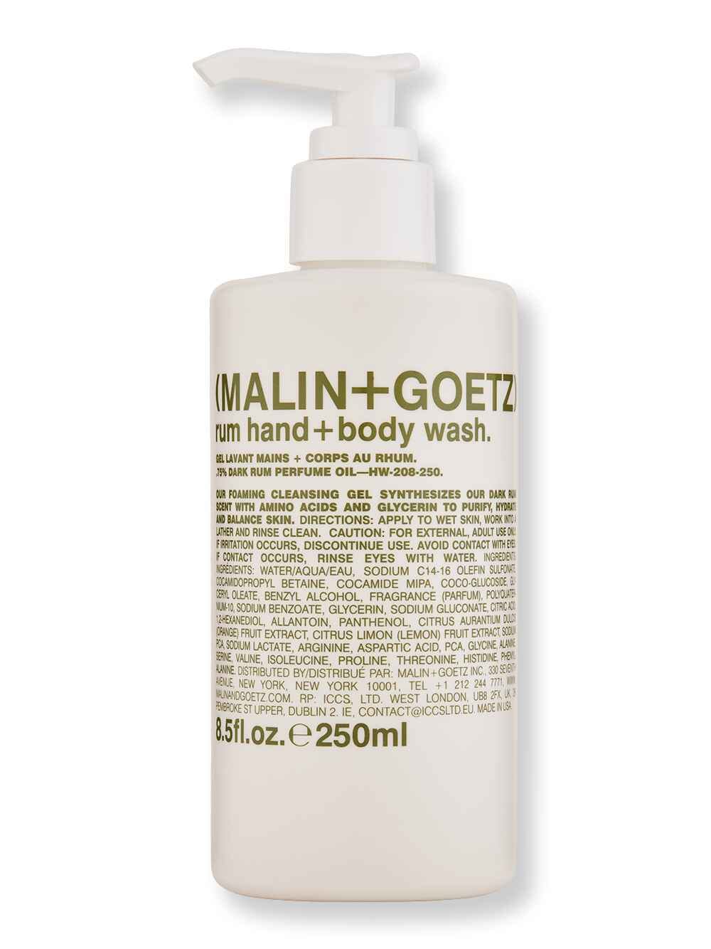 Malin + Goetz Malin + Goetz Rum Hand+Body Wash 8.5 oz 250 ml Shower Gels & Body Washes 