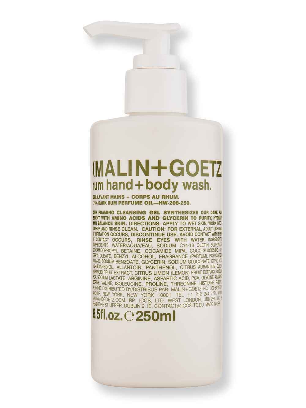 Malin + Goetz Malin + Goetz Rum Hand+Body Wash 8.5 oz250 ml Shower Gels & Body Washes 