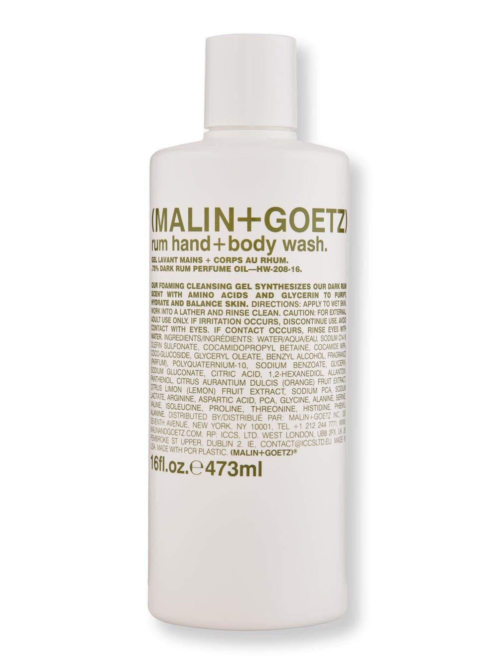 Malin + Goetz Malin + Goetz Rum Hand+Body Wash Shower Gels & Body Washes 16 oz / 473 ml 