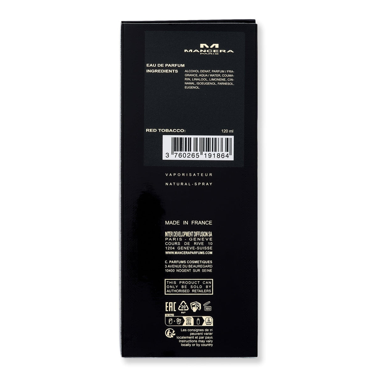 Mancera Mancera Red Tobacco Eau De Parfum Perfume 