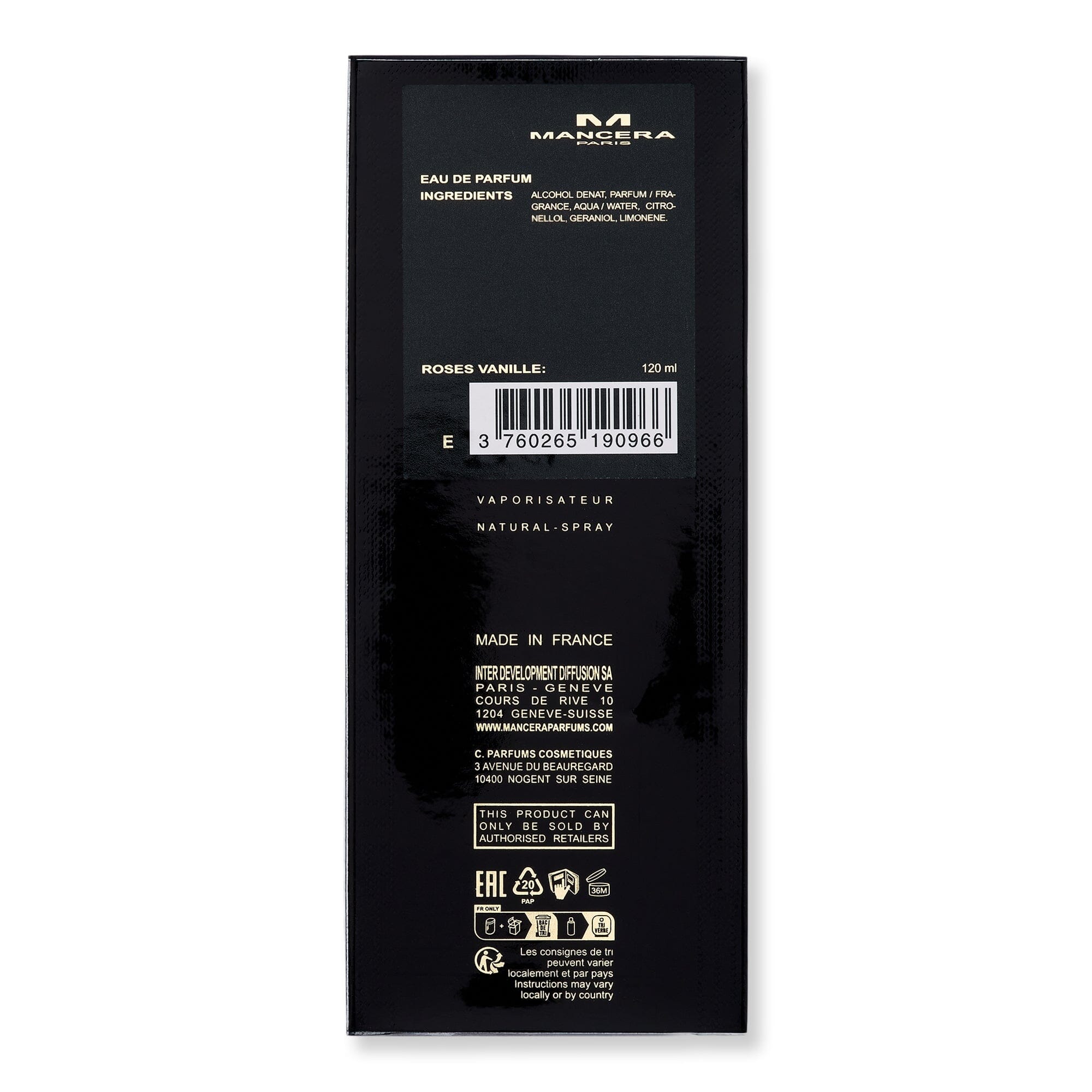 Mancera Mancera Roses Vanille Eau De Parfum Perfume 