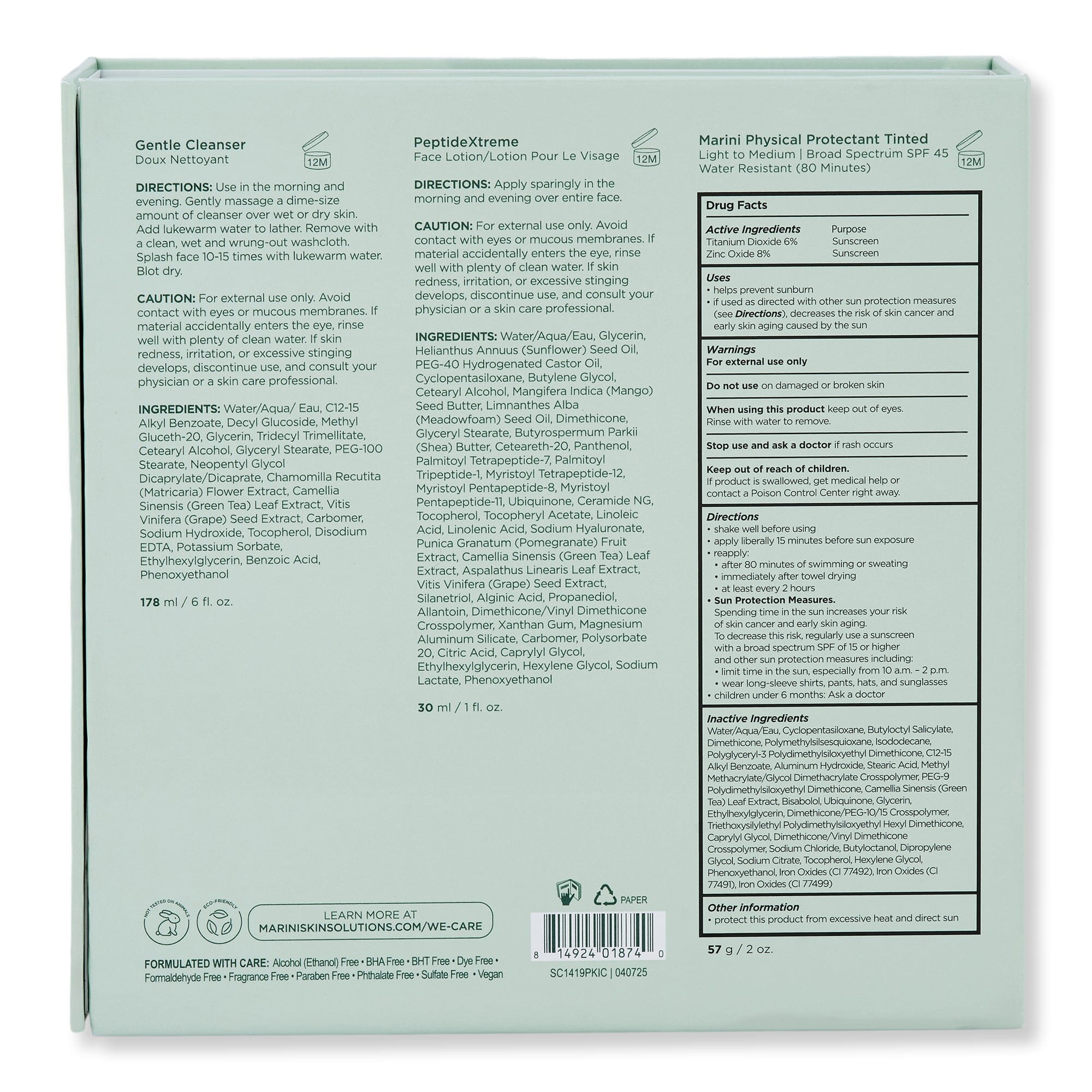 Marini SkinSolutions Marini SkinSolutions Post TX 1 Recovery Enhancement System Skin Care Kits 