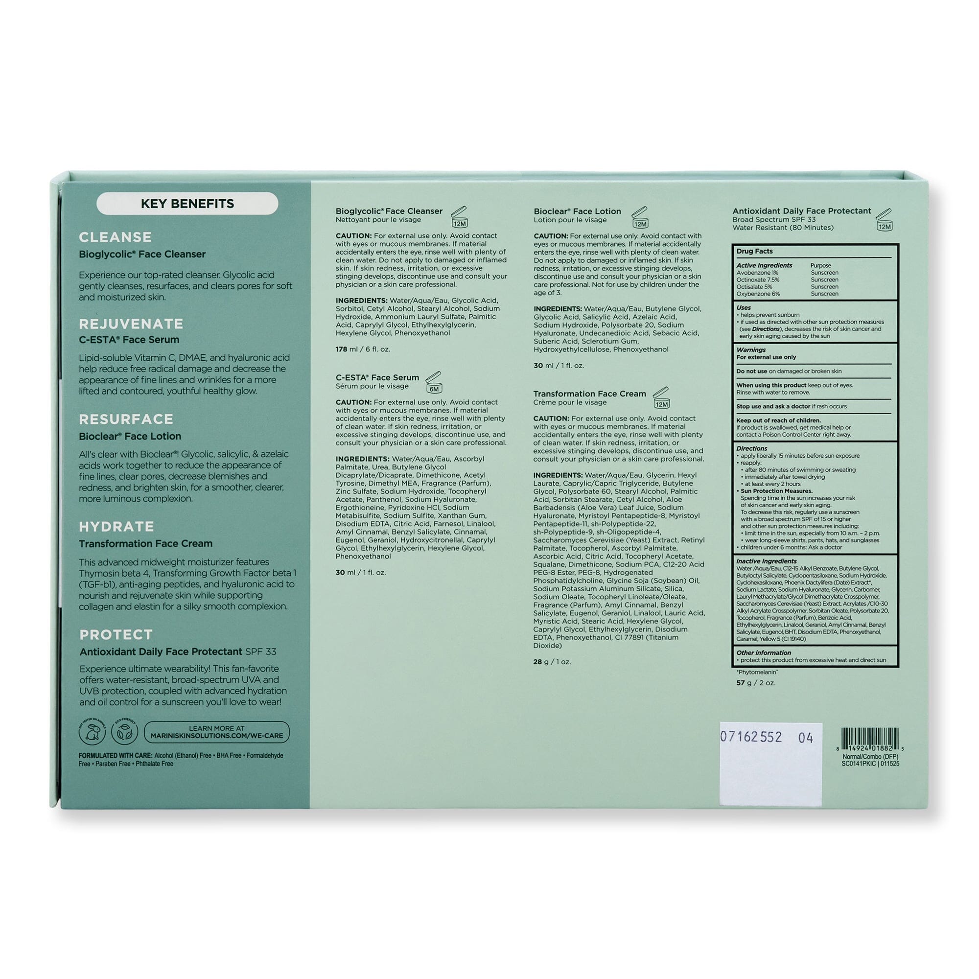 Marini SkinSolutions Marini SkinSolutions Skin Care Management System Normal/Combination SPF 33 Skin Care Kits 