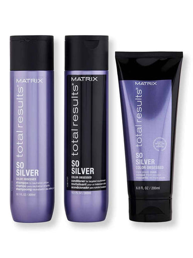 Matrix Matrix Total Results So Silver Shampoo & Conditioner 10.1 oz + Mask 6.7 oz Hair Care Value Sets 