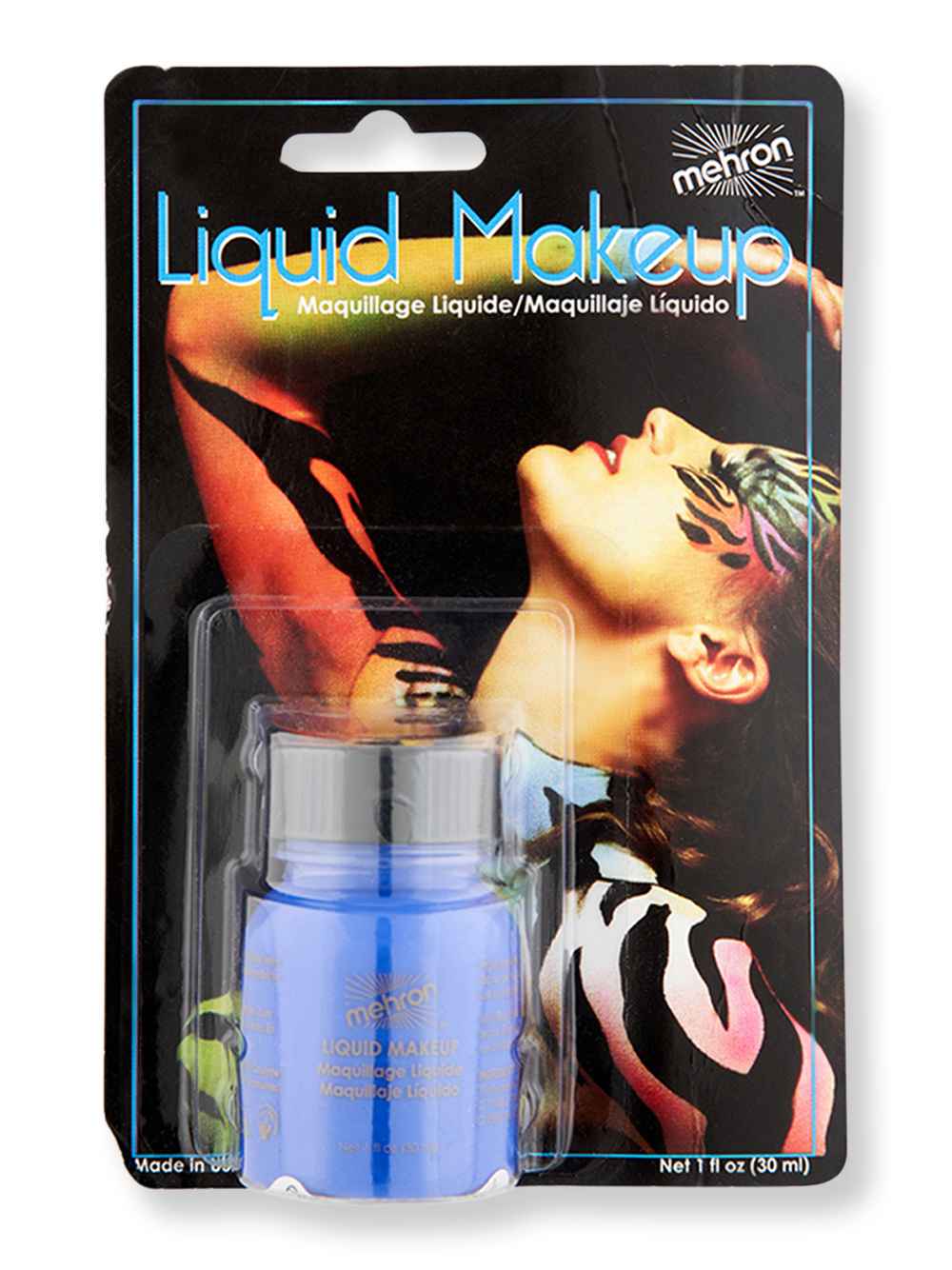 Mehron Mehron Liquid Makeup 1 oz Blue Costume Makeup 