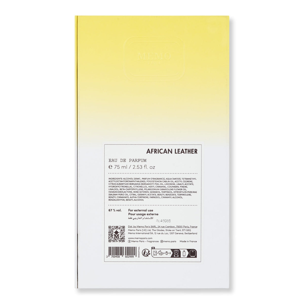 Memo Paris Memo Paris African Leather Eau de Parfum Perfume 