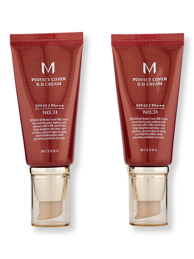 MISSHA MISSHA M Perfect Cover BB Cream SPF 42 PA+++ No.31 Golden Beige 2 Ct 50 ml BB & CC Creams 