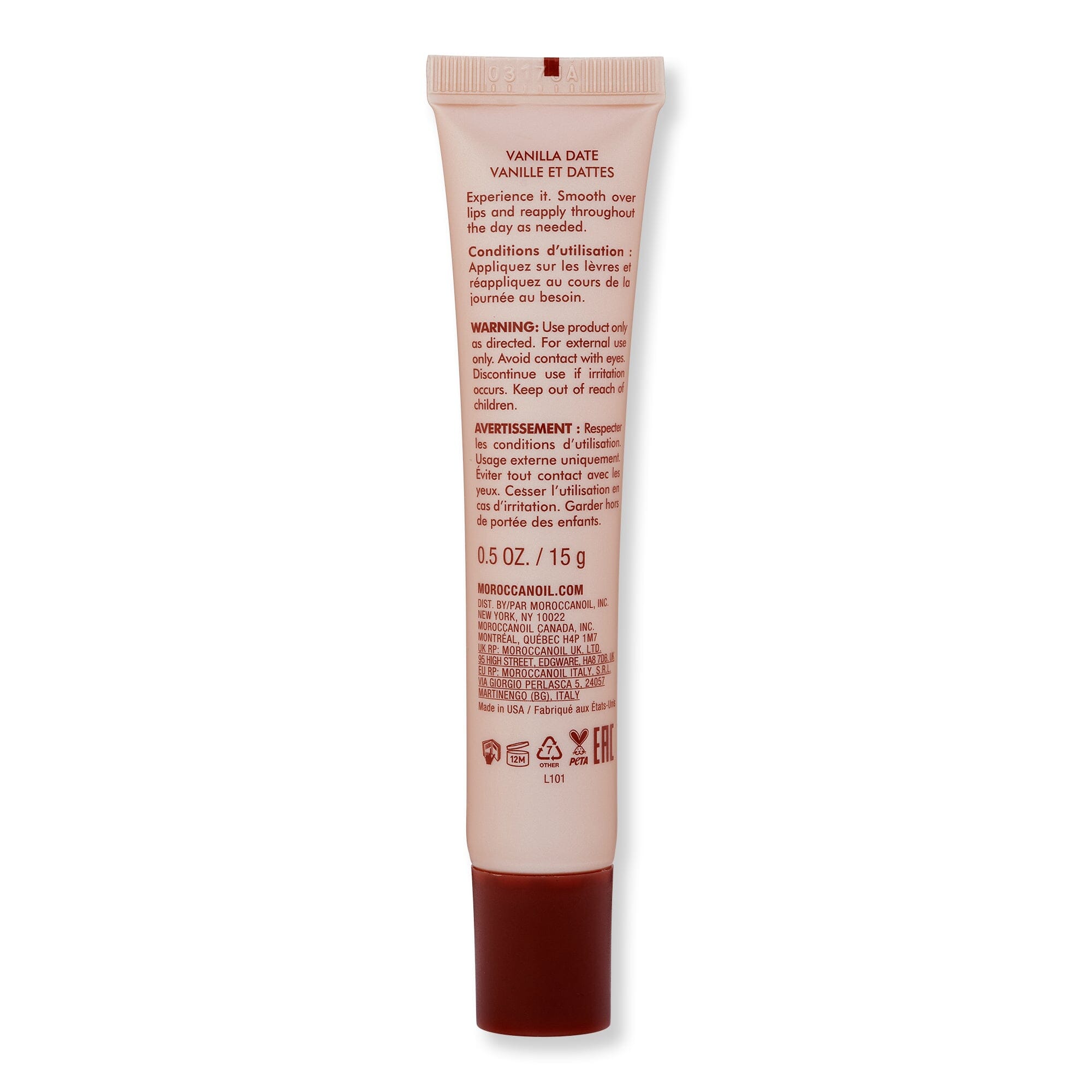 Moroccanoil Moroccanoil Vanilla Date Argan Butter Lip Balm Lip Treatments & Balms 