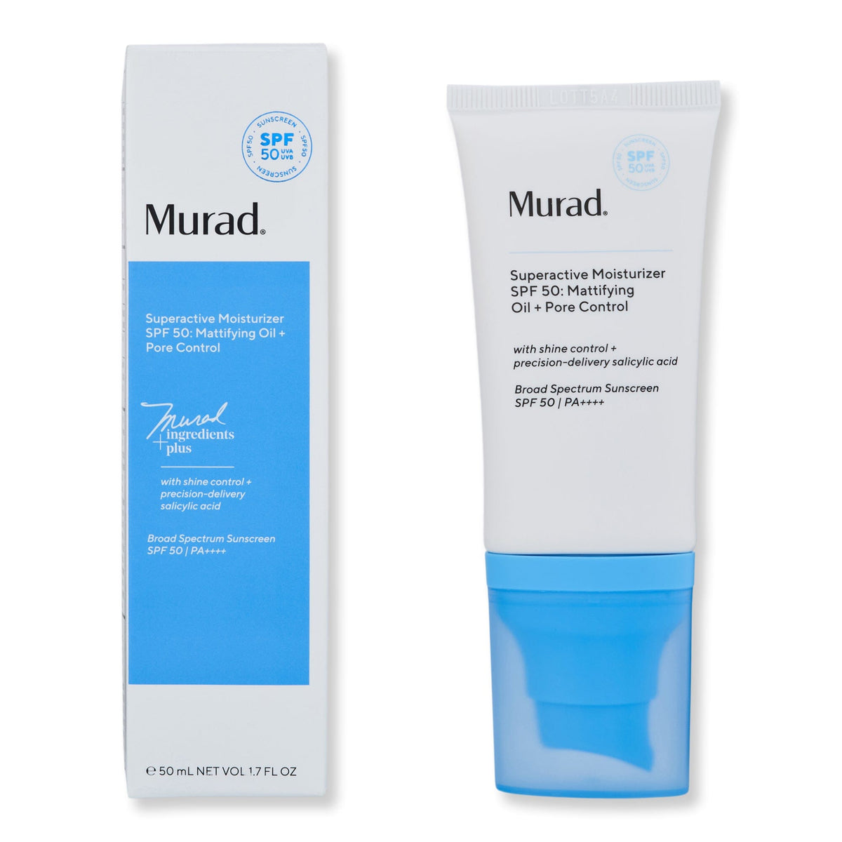 Murad Murad Superactive Moisturizer SPF 50: Mattifying Oil + Pore Control Face Moisturizers 