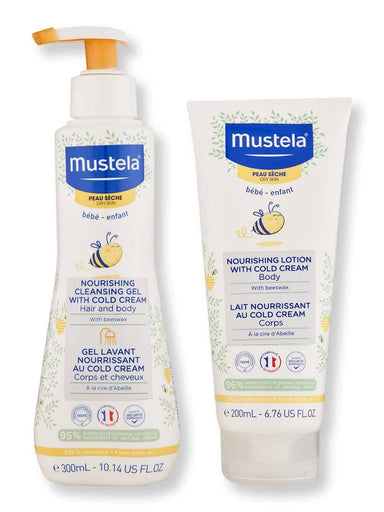 Mustela Mustela Nourishing Cleansing Gel 300 ml & Nourishing Lotion With Cold Cream 200 ml Bath & Body Sets 