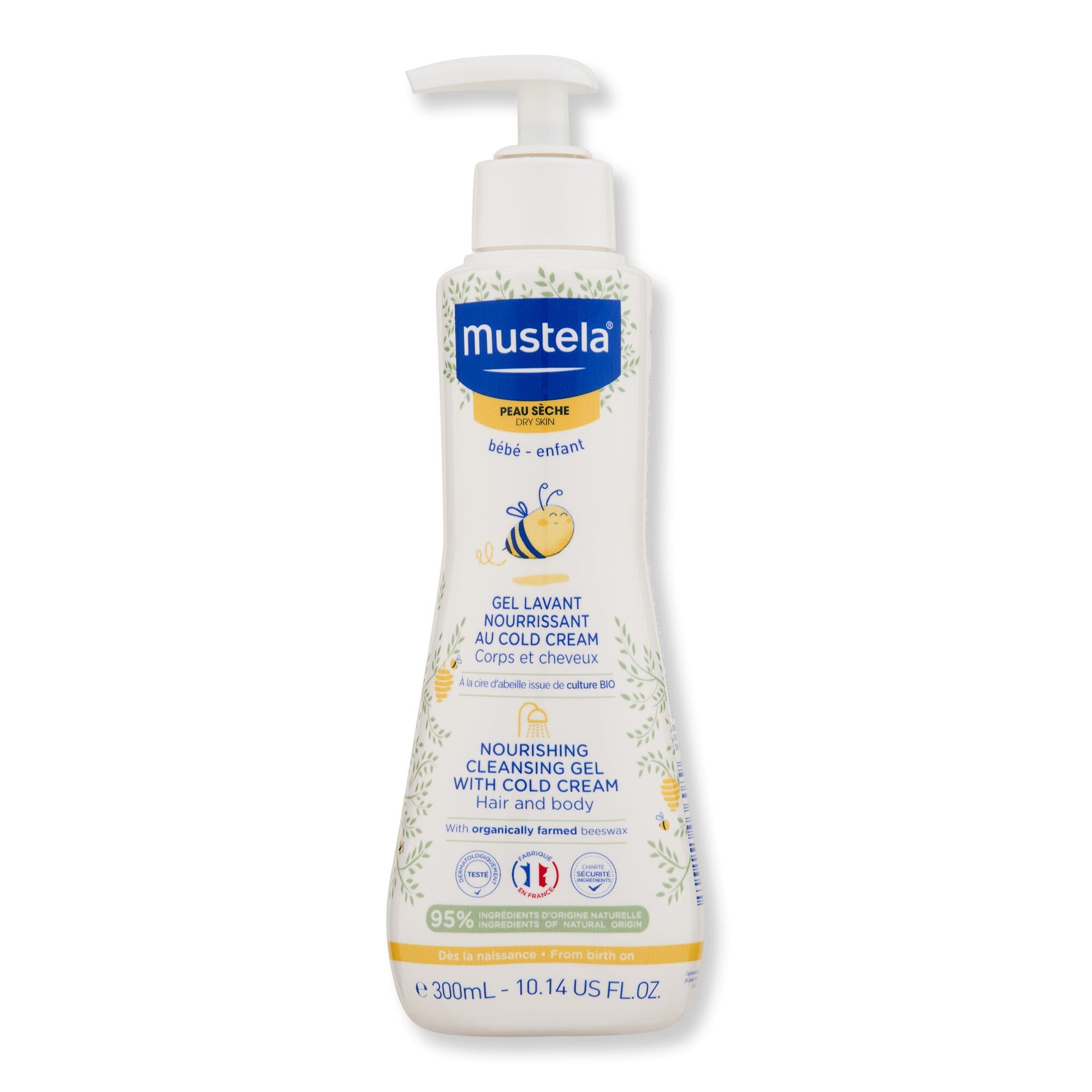 Mustela Mustela Nourishing Cleansing Gel With Cold Cream Baby Shampoos & Washes 10.1 oz / 300 ml 