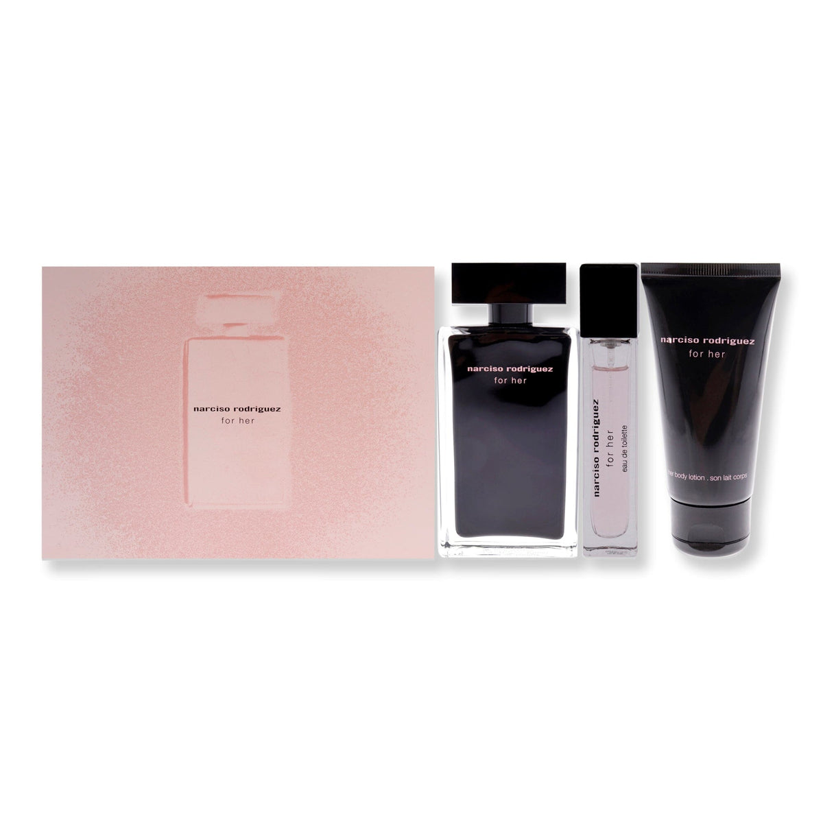 Narciso Rodriguez Narciso Rodriguez 3 Piece Gift Set For Women Perfume 3 oz 
