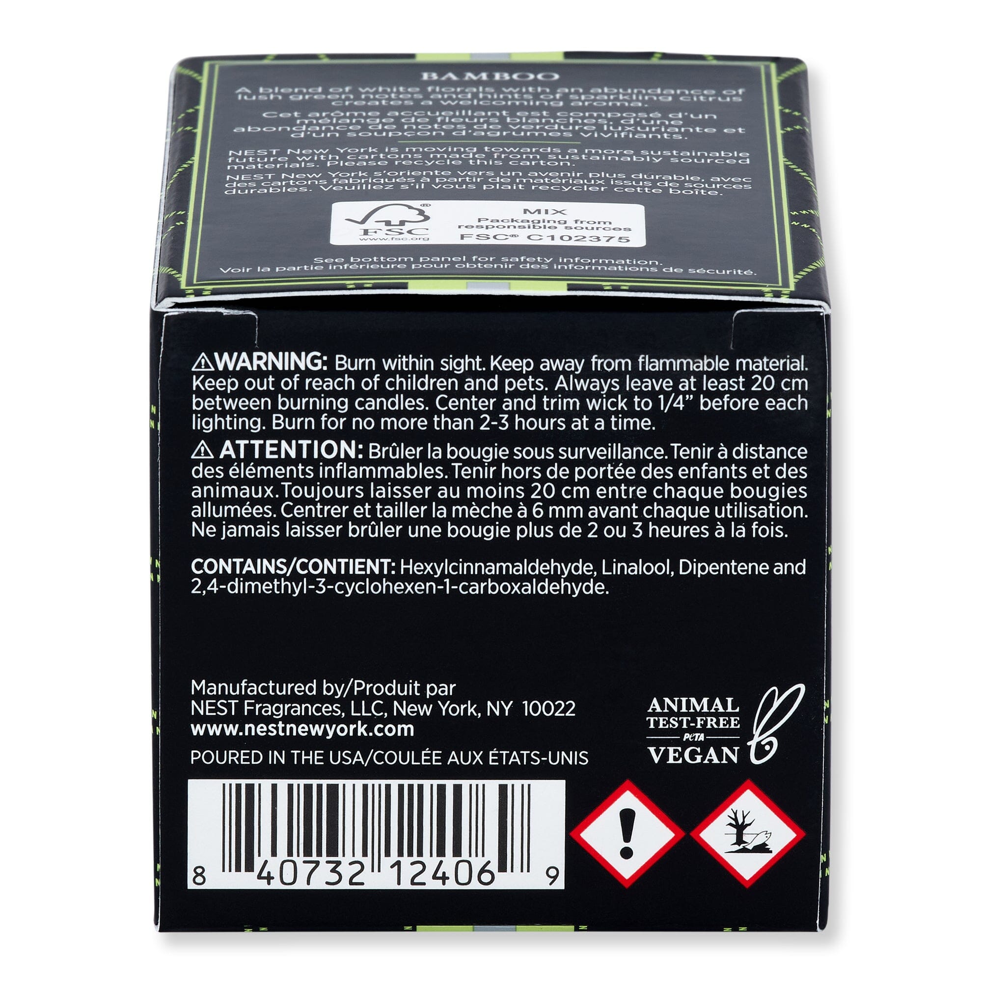 NEST New York NEST New York Bamboo Votive Candle 2 oz Candles & Diffusers 