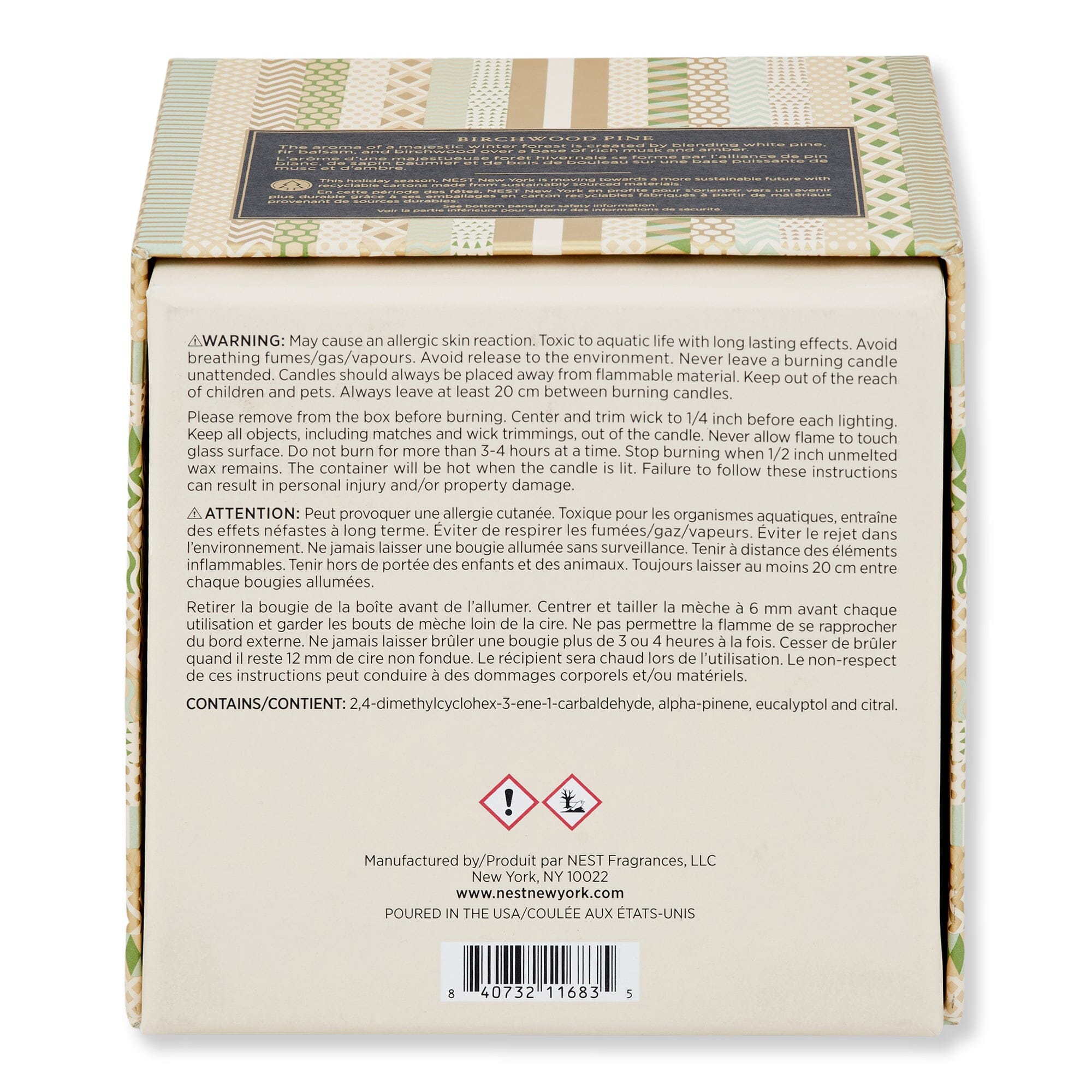NEST New York NEST New York Birchwood Pine 3-Wick Candle Candles & Diffusers 