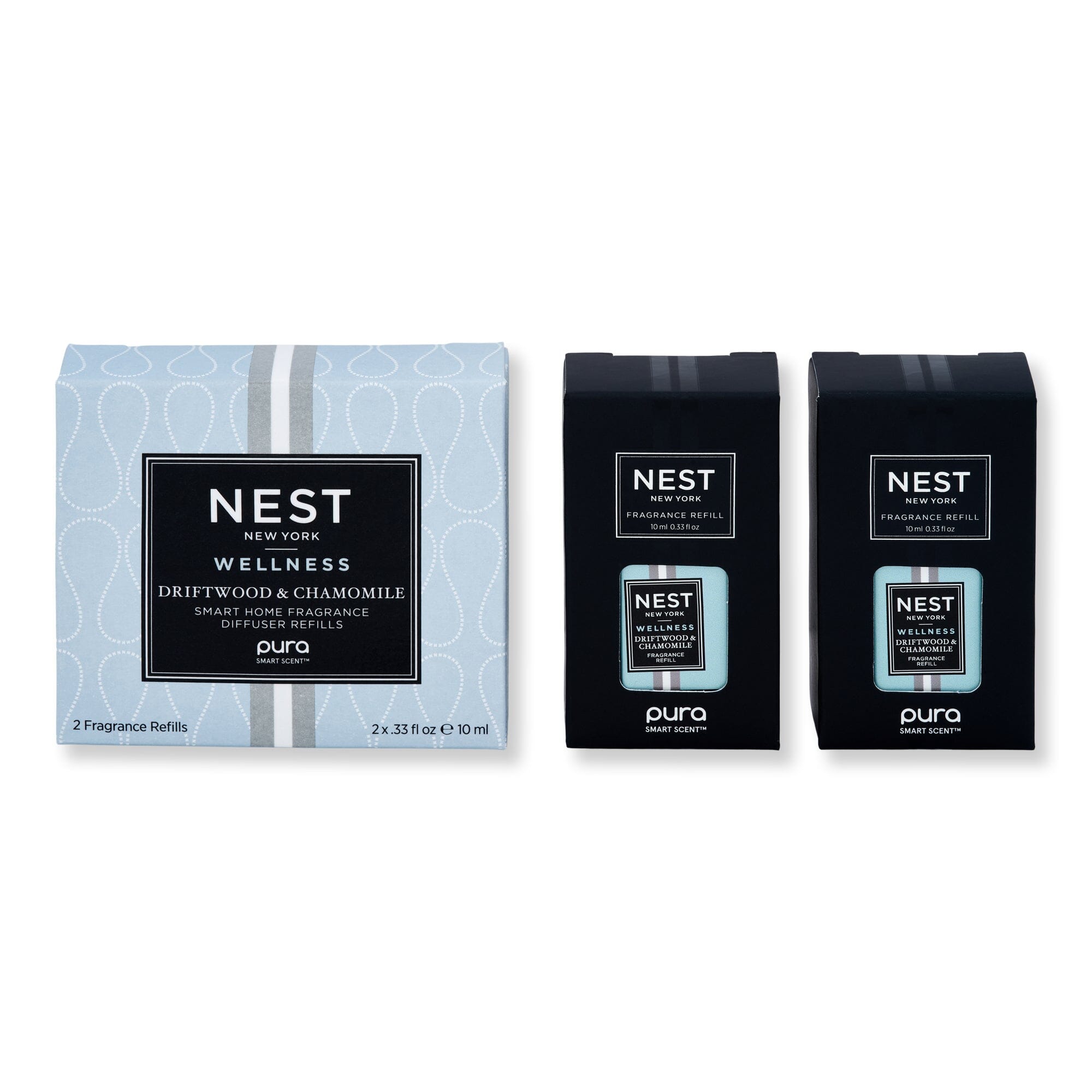 NEST New York NEST New York Driftwood & Chamomile Refill Duo for Pura Smart Home Fragrance Diffuser 0.33 fl oz 2 Ct Candles & Diffusers 