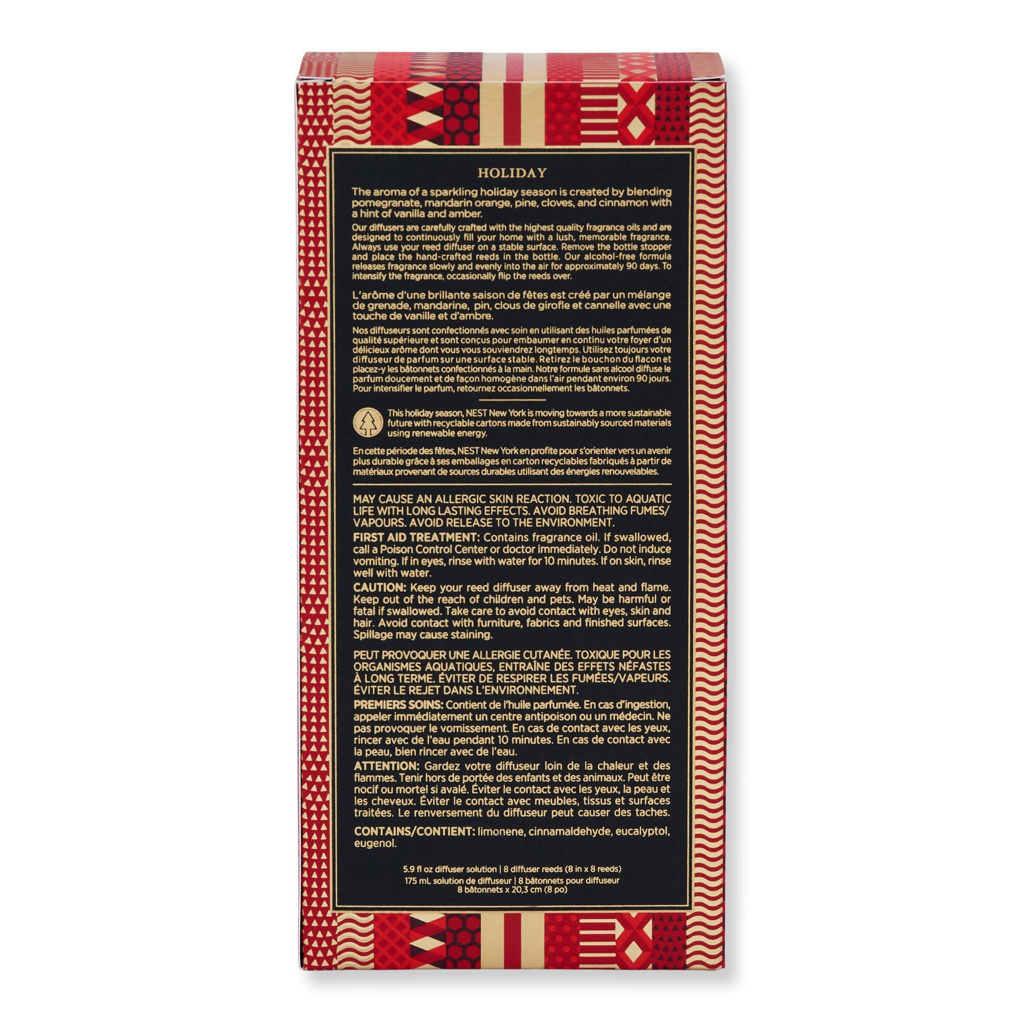 NEST New York NEST New York Holiday Reed Diffuser 5.9 fl oz 175 ml Candles & Diffusers 