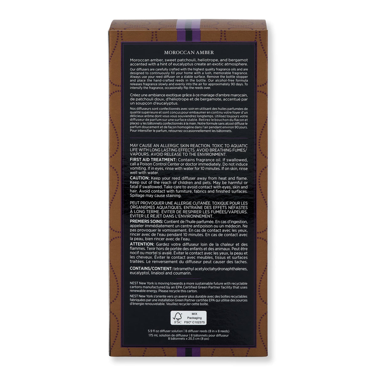 NEST New York NEST New York Moroccan Amber Reed Diffuser Candles & Diffusers 