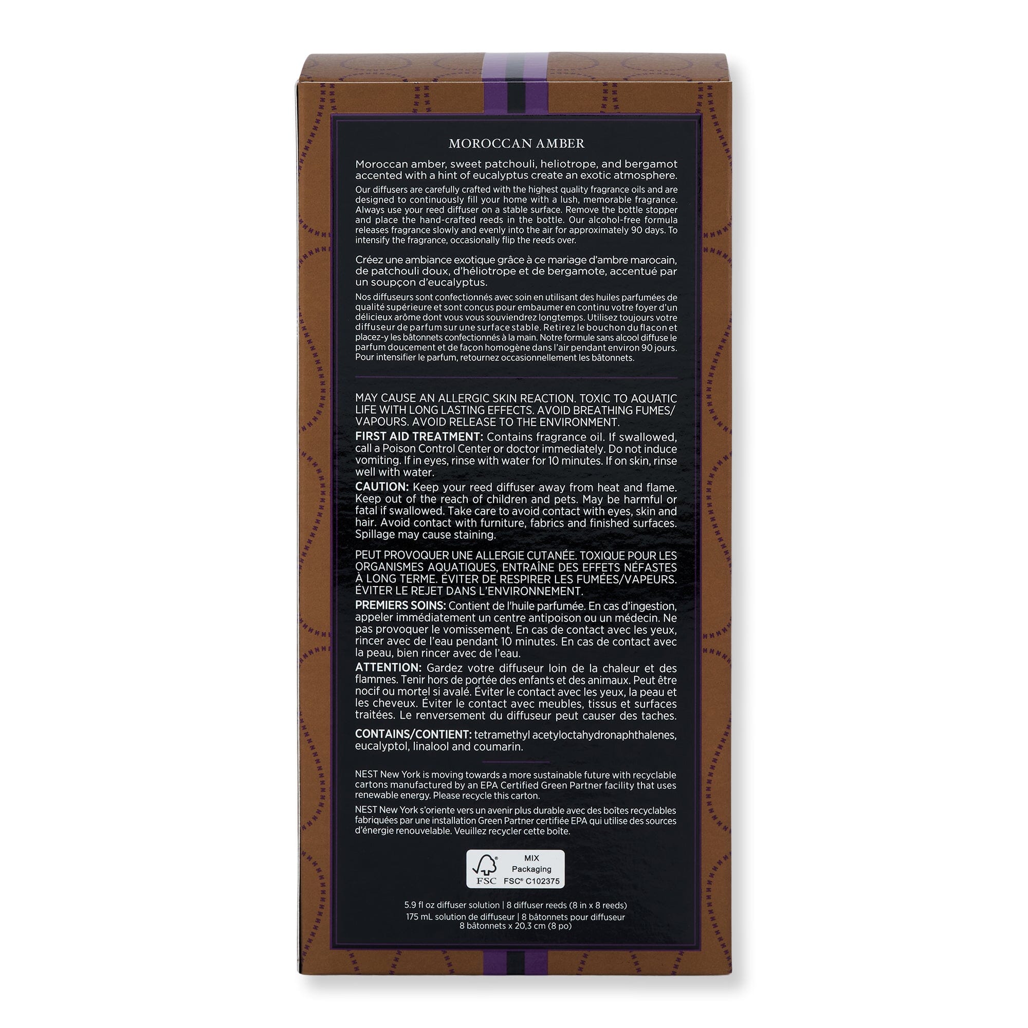 NEST New York NEST New York Moroccan Amber Reed Diffuser Candles & Diffusers 