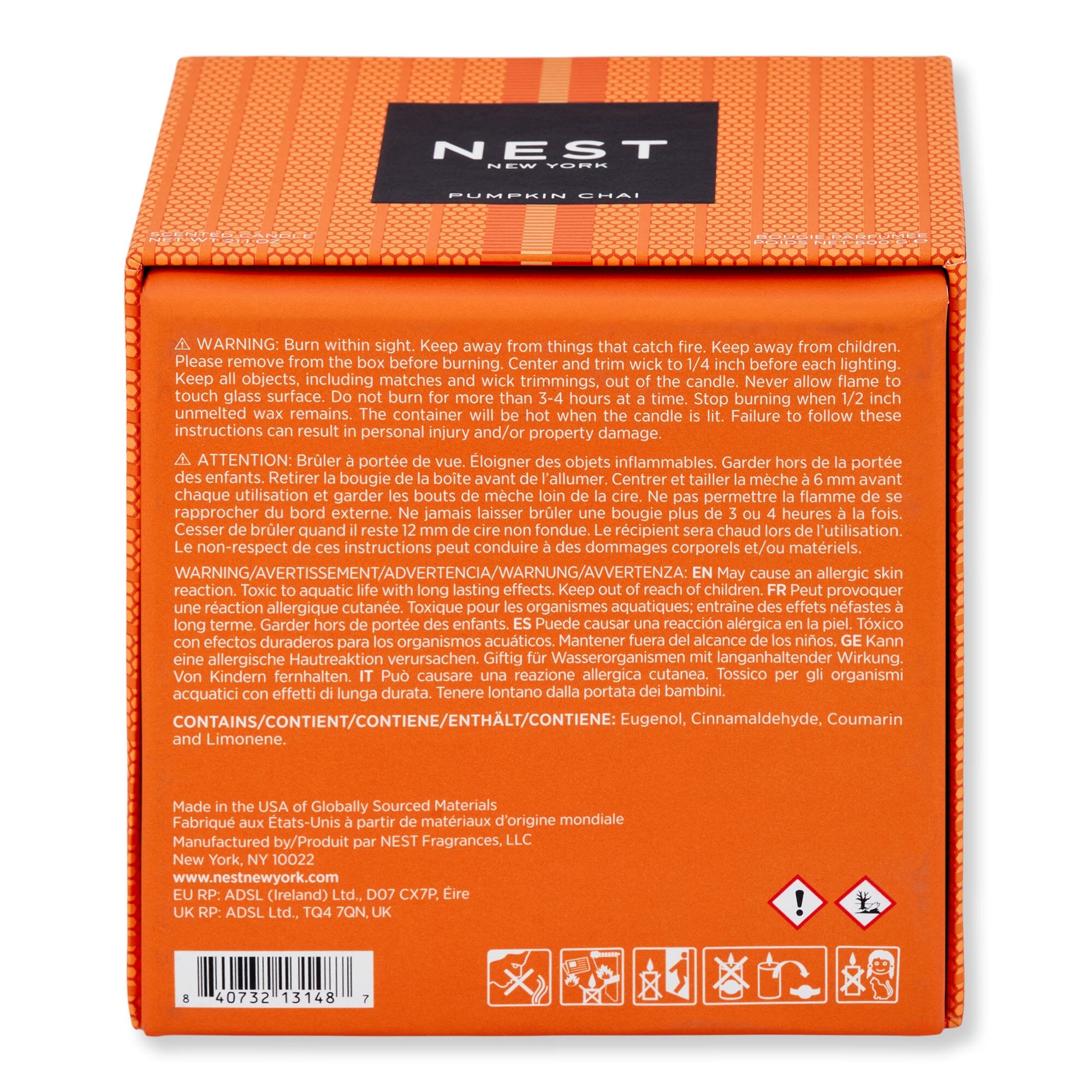 NEST New York NEST New York Pumpkin Chai 3-Wick Candle 21.2 oz Candles & Diffusers 